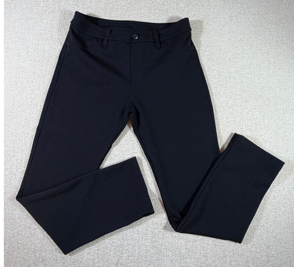 American Giant Women's 14 Black Straight Leg Knit Pants Heavyweight Stretch